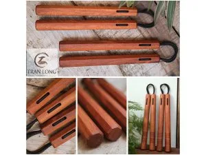 Côn nhị khúc Gỗ Căm Xe dây dù